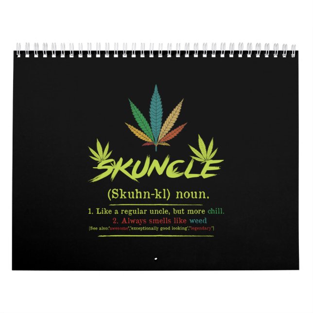 Knollendefinition Rauchen Onkel Funny Stoner Kalender (Titelbild)
