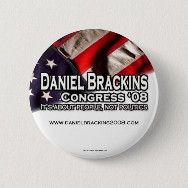 Knopf 1 Daniels Brackins 2008 Button (Vorderseite)