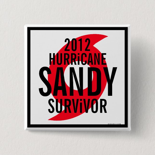 Knopf 1 Hurrikan-Sandy-Überlebend-2012 Button (Vorderseite)