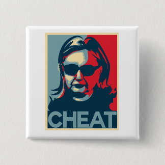 Knopf/Abzeichen BETRÜGER Anti-Hillary Clinton Button