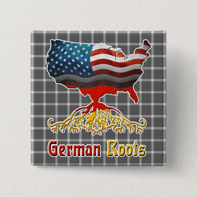 Knopf "American German Roots" Button (Vorderseite)