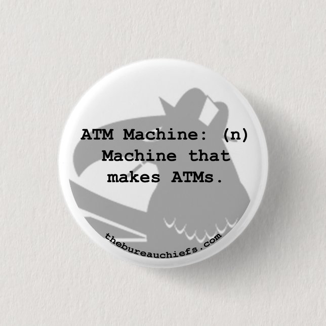 Knopf ATM-Maschinen-1,25" Button (Vorderseite)