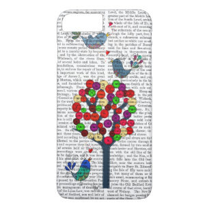 Knopf-Baum und Vögel blau Case-Mate iPhone Hülle