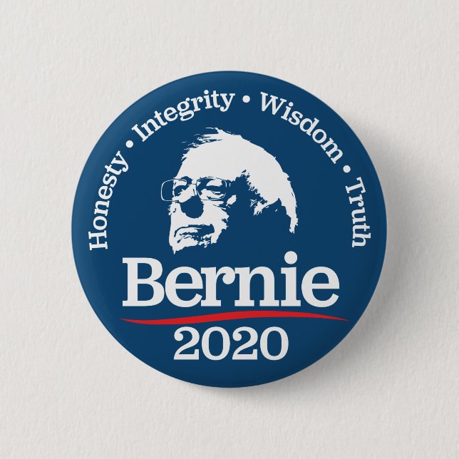 Knopf Bernie 2020 Button (Vorderseite)