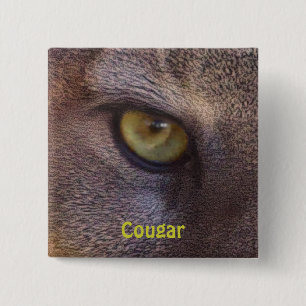Knopf "Big Cat Cougar Eye Wildlife Lovers" Button