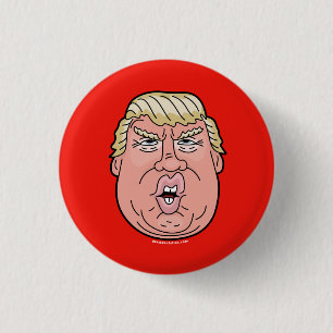 Knopf/Button des Donald- TrumpCartoongesichtes Button