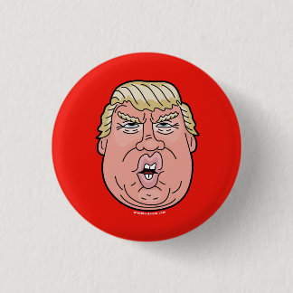 Knopf/Button des Donald- TrumpCartoongesichtes Button