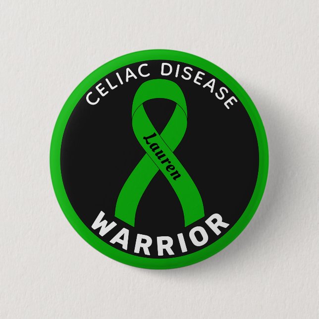 Knopf "Celiac Disease Warrior Ribbon" Button (Vorderseite)
