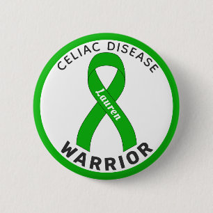 Knopf "Celiac Disease Warrior Ribbon" Button