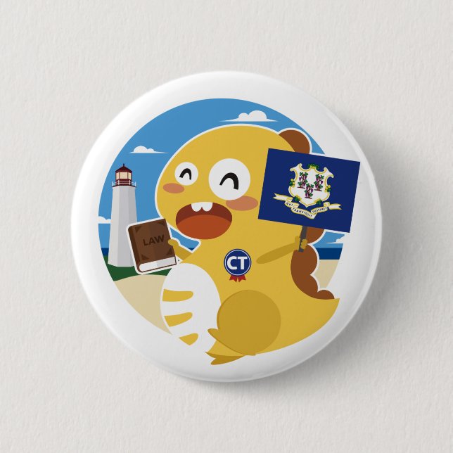 Knopf Connecticuts VIPKID Button (Vorderseite)