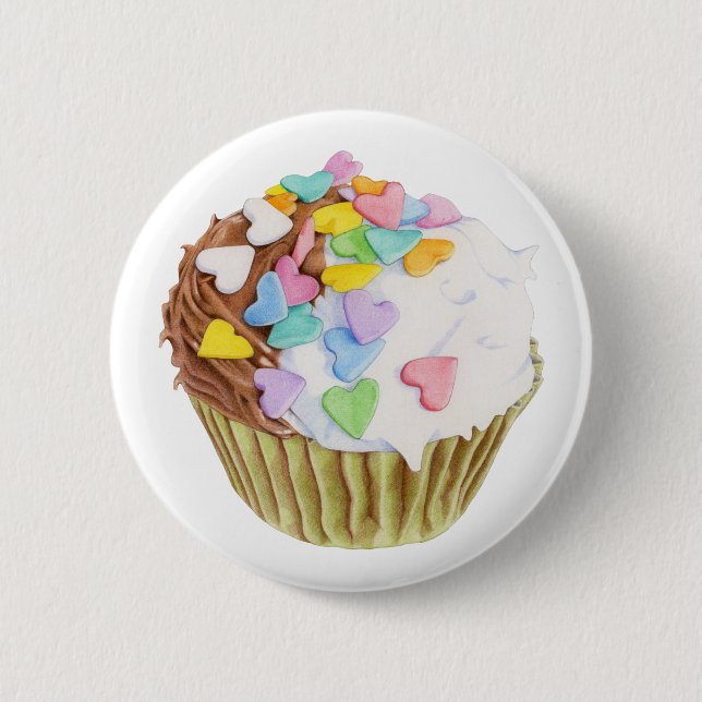 Knopf "Cupcake Heart" Button (Vorderseite)