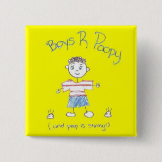 Knopf der Jungen-R Poopy Button