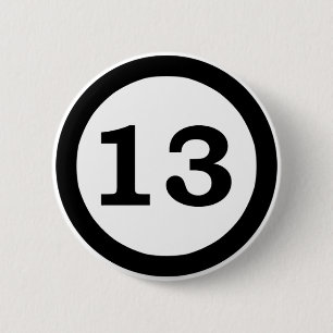 Knopf der Nr. 13 Button