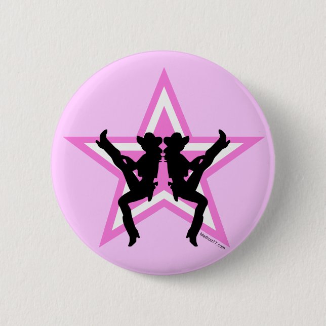 Knopf der Stern-Cowgirls-P Button (Vorderseite)