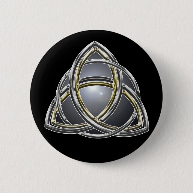 Knopf des Dreiheits-Knoten-2 Button (Vorderseite)