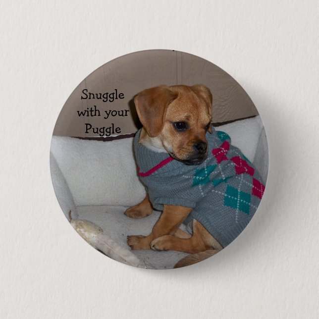 Knopf des Snuggle-w/ur Puggle Button (Vorderseite)