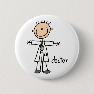 Knopf Doktor-Strichmännchen Button