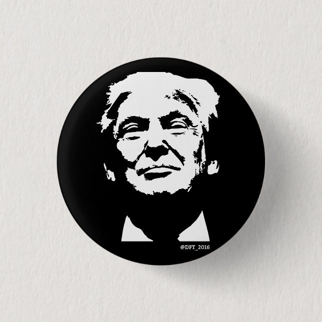 Knopf Donald F'n Trumpf-2016 (ohne Titel) Button (Vorderseite)