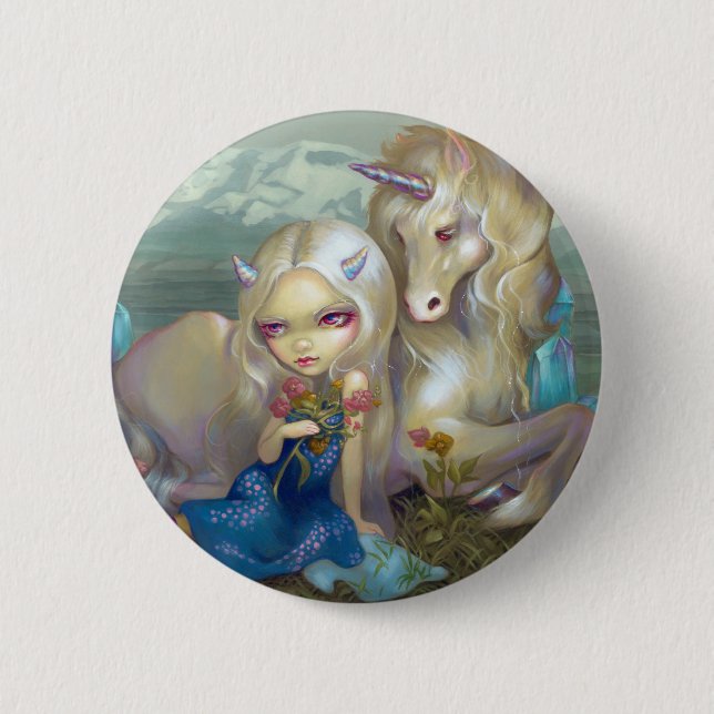 Knopf "Fiona und des Einhorns" Button (Vorderseite)