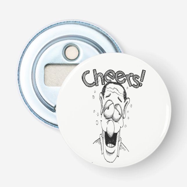 Knopf-Flaschen-Öffner Flaschenöffner (Vorderseite)