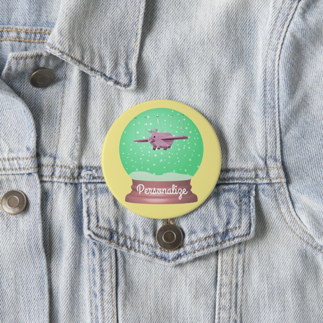 Knopf Fliegender Schneekanal Button (Beispiel)