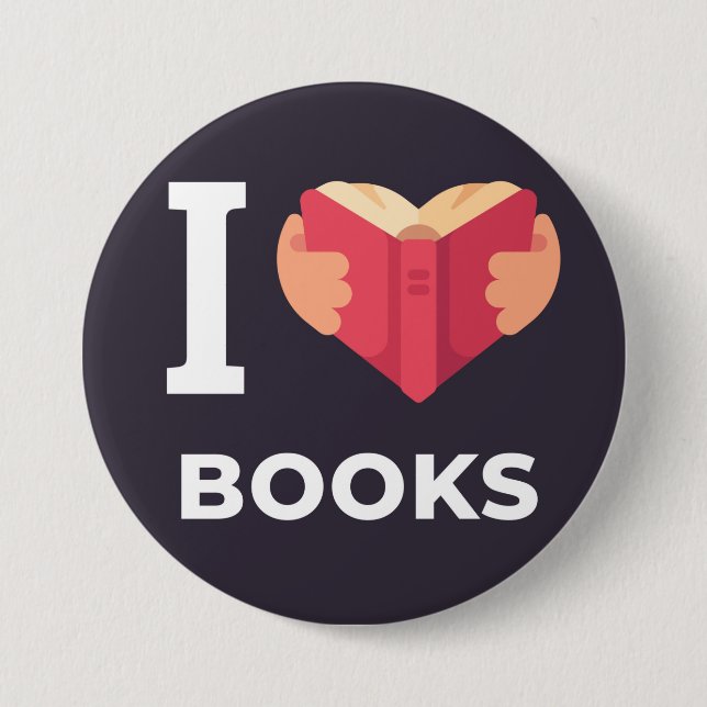 Knopf für Bücherliebhaber Button (Vorderseite)