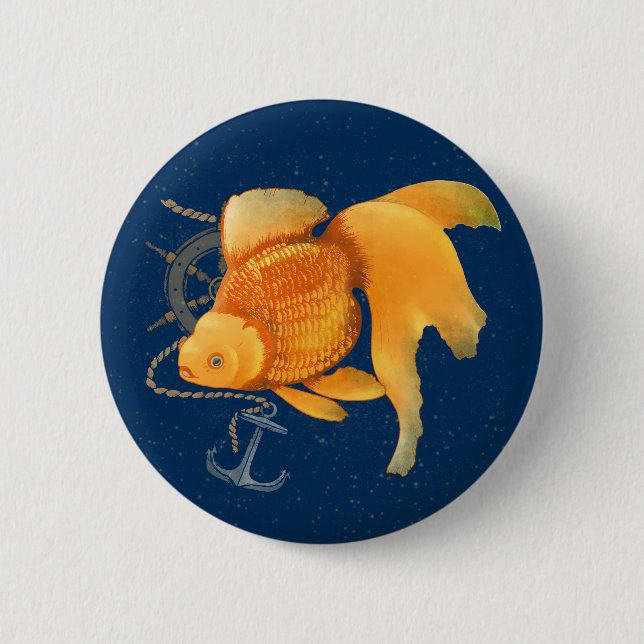 Knopf für das Ankerschiff Goldfish Wasserrad Button (Vorderseite)