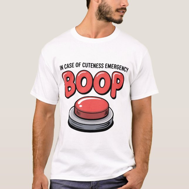 Knopf für den Notfall T-Shirt (Vorderseite)