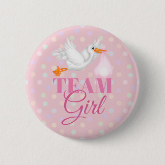 Knopf für die individuelle Storchteam-Kinderdusche Button