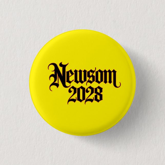 Knopf für gotischen Stil der Newsom 2028 Button (Vorderseite)