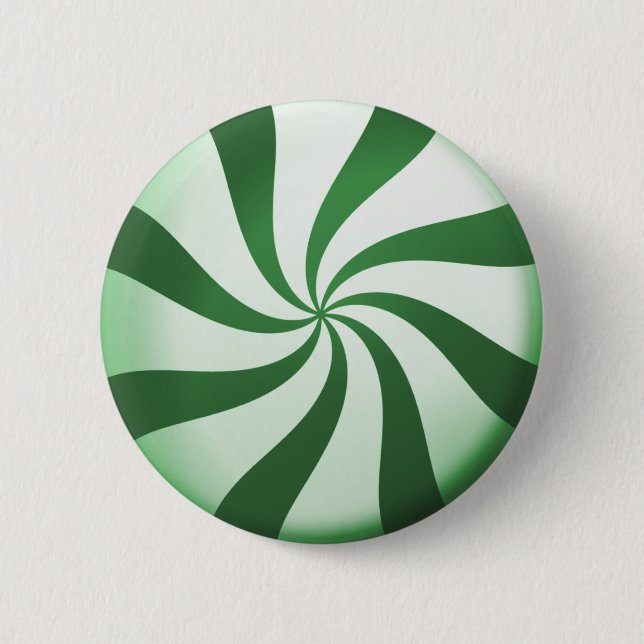 Knopf für grüne und weiße Pfefferminzbonbons Button (Vorderseite)