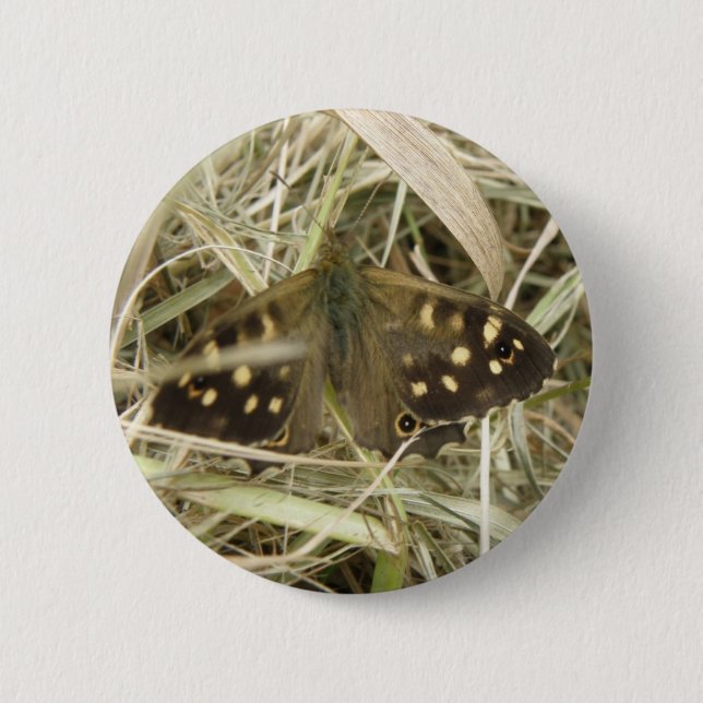 Knopf für Holzschmetterlinge Button (Vorderseite)