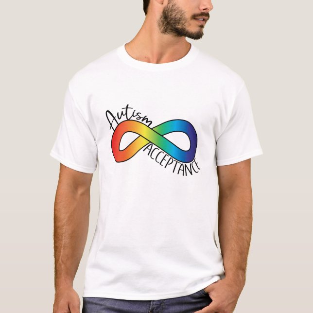 Knopf für Neurodität Autismus Akzeptanz T-Shirt (Vorderseite)