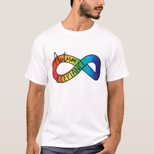 Knopf für Neurodität Autismus Akzeptanz T-Shirt (Vorderseite)