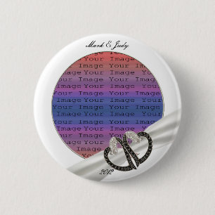 Knopf für schwarze und weiße Diamantspitzen Button