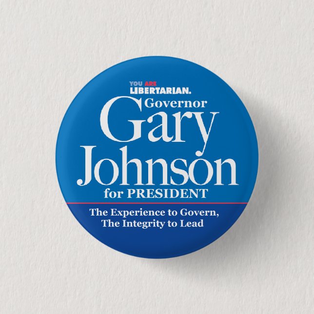 Knopf Garys Johnson Button (Vorderseite)