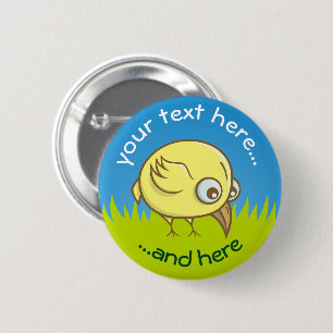Knopf Gelber Cartoon Button