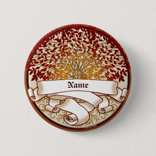 Knopf Genealogie Familienbaum Button