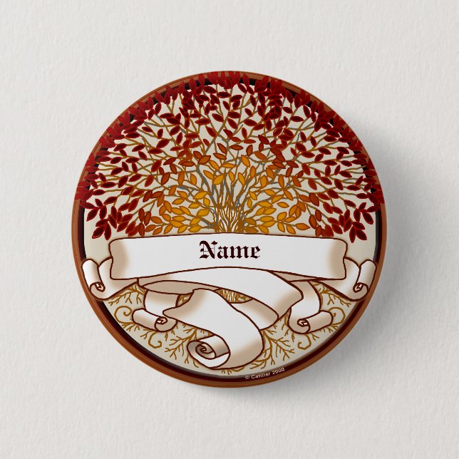Knopf Genealogie Familienbaum Button (Vorderseite)