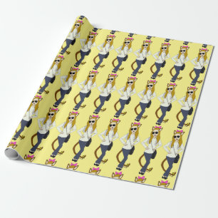 Knopf Geschenkpapier