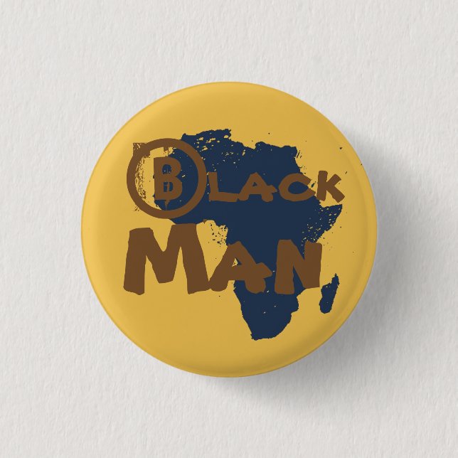 Knopf Goldafrikas BlackMan Button (Vorderseite)