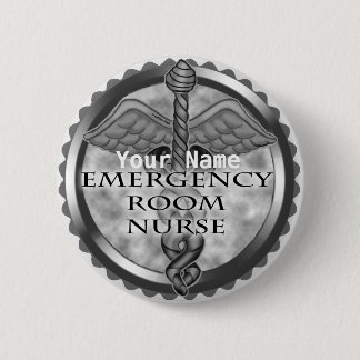 Knopf Gray ER Nurse individuelle Name Button