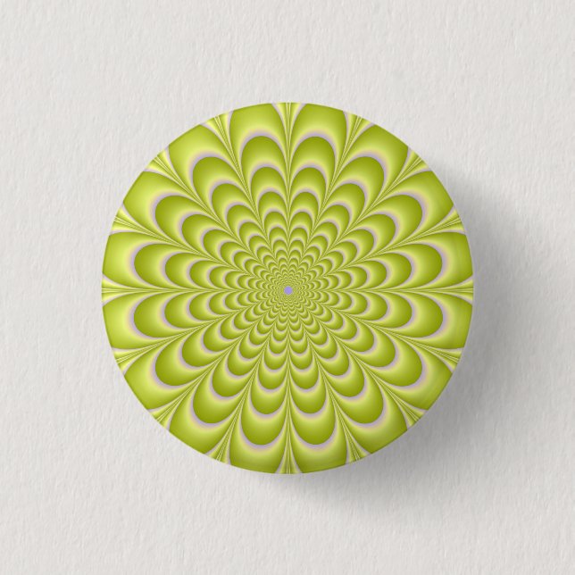 Knopf Grün und Violet Rosette Button (Vorderseite)