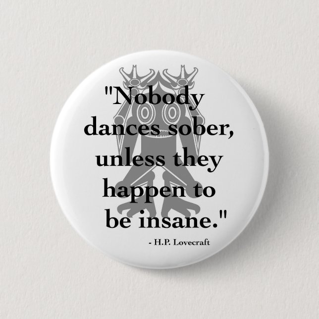 Knopf H.P. Lovecraft Quote Button (Vorderseite)