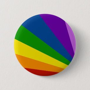 Knopf Helle Regenbogen Sommer Spaß Streifen Button