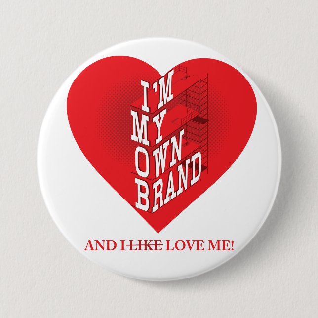 Knopf herauf Ihre Marke! Button (Vorderseite)