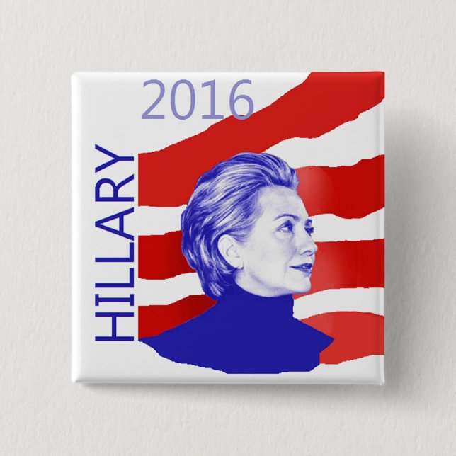 Knopf Hillary 2016 Button (Vorderseite)