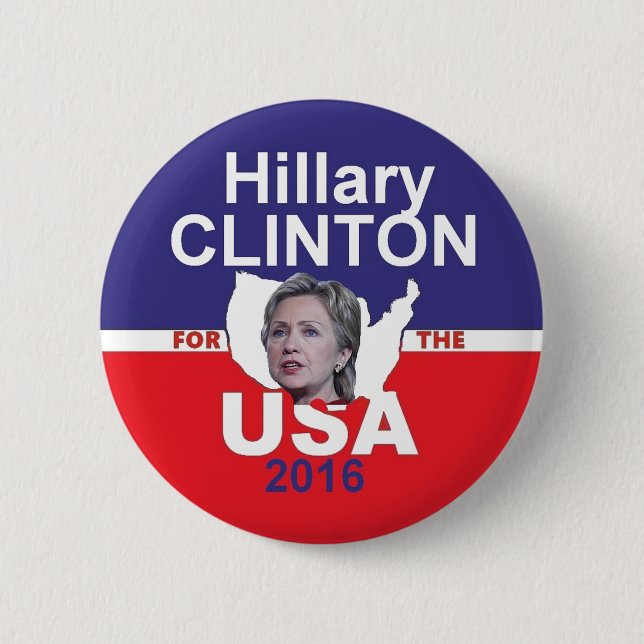 Knopf Hillary 2016 Button (Vorderseite)