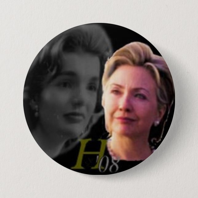 Knopf Hillary 3-Inch Button (Vorderseite)