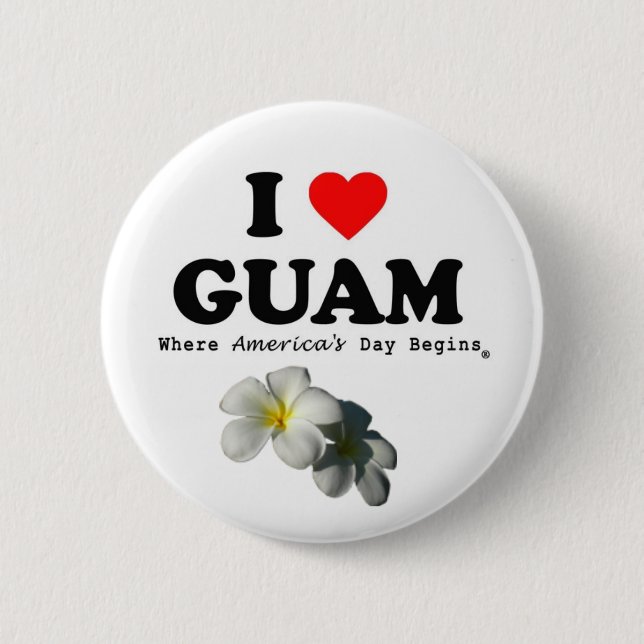 Knopf "ICH LIEBE GUAM " Button (Vorderseite)